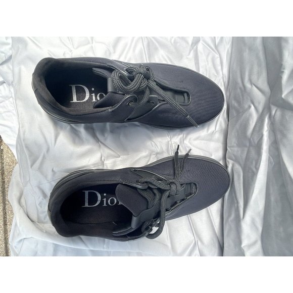 Dior Shoes Dior Homme Black Canvas And Leather B7 Mens Sneakers